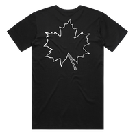 Etherwood Black maple leaf front & Back print